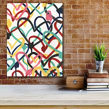 Courtside Market Heart Scribbles I 16x20 Canvas Wall Art