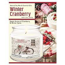 Courtside Market Merry Christmas Infused Soy Candle in Jar with Lid
