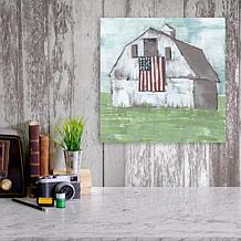 Courtside Market Old Glory or The Barn Canvas Wall Art - 30" x 30"