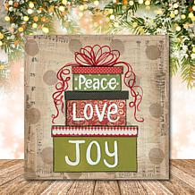 Courtside Market Peace Love & Joy 30x30 Canvas Wall Art