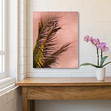Courtside Market Pink Sky Palm Canvas Wall Art - 20" x 24"
