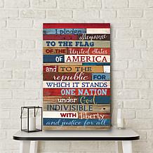 Courtside Market Pledge Of Allegiance 18x26 Canvas Wall Art