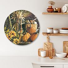 Courtside Market Pumpkin & Sunflower 15x15 Circular Panel