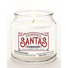 Courtside Market Santa's Workshop Infused Wax Candle with Silver Lid