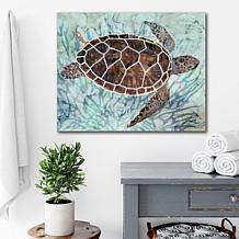 Courtside Market Sea Turtle Collage 1 16x20 Canvas Wall Art