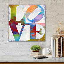 Courtside Market Staked love 24x24 Canvas Wall Art