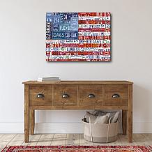 Courtside Market USA Flag 30" x 40" Canvas Wall Art