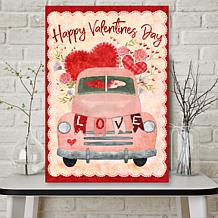 Courtside Market Valentine Truck 18x26 Canvas Wall Art