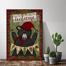 Courtside Market Welcome Bear 24x36 Canvas Wall Art
