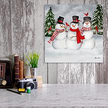 Courtside Market Winter Pals 14x14 Wood Art