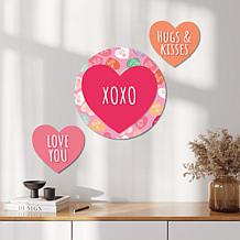 Courtside Market XOXO Candy Hearts 3-Piece ArtBoard Set