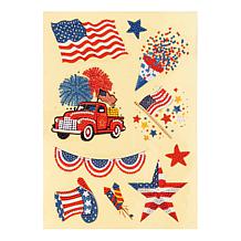 Craft Buddy Celebrate America Crystal Art Stickers - Set of 58