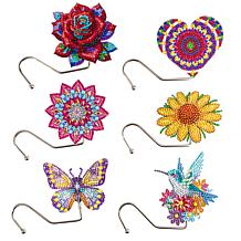 Craft Buddy Crystal Art 6-piece Bag Hook Set with Accessories
