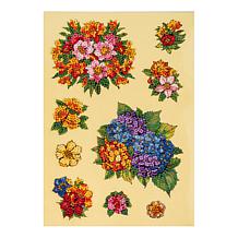 Craft Buddy Crystal Art 6-Piece Floral Stickers 