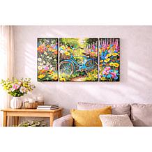 Craft Buddy Crystal Art Bicycle Garden Canvas Triptych