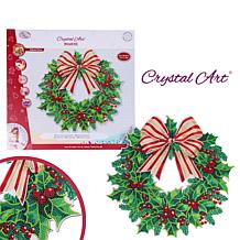 Craft Buddy Crystal Art Candy Cane Bow Wreath Kit