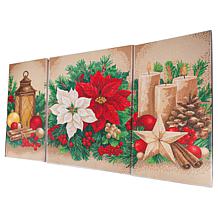 Craft Buddy Crystal Art Canvas Triptych - Christmas Glow