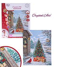 Craft Buddy Crystal Art Cardinal and Tree Winter Scene Canvas Kit