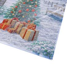Craft Buddy Crystal Art Cardinal and Tree Winter Scene Canvas Kit