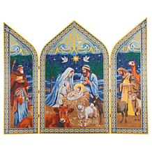 Craft Buddy Crystal Art Hinged Triptych Nativity Scene