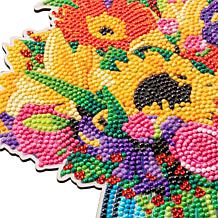 Craft Buddy Crystal Art Wooden Floral Vase Decoration