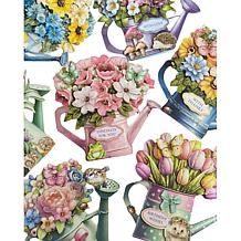 Craft Buddy Sunny Day Floral Watering Can Shaped Card Kit
