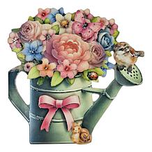 Craft Buddy Sunny Day Floral Watering Can Shaped Card Kit