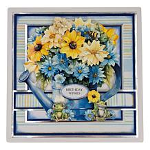 Craft Buddy Sunny Day Floral Watering Can Shaped Card Kit