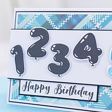 Crafter's Companion Balloon Numbers Stamp and Die Set