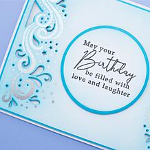 Crafters Companion Cutting Edge Die & Foil Rub Ons - Hearts & Stars