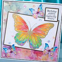 Crafter's Companion Rainbow Butterfly Pearl Paper Pad