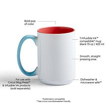 Cricut Beveled Ceramic Mug Blank, 15 oz/425 ml (1 ct)