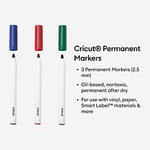 Cricut Permanent Markers 2.5 mm, Red, Green, Blue (3 ct)