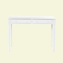 Crisp-White, 2-Drawer Writing Desk