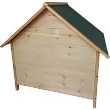 CritterSitters 41"T Outdoor Raised Log Cabin Style Pet House - Natural