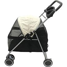 CritterSitters Single 4-Wheel Pet Stroller for 33lbs. and Under- Black