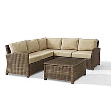 Crosley Bradenton 4-piece Outdoor Wicker Sectional