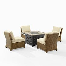 Crosley Bradenton Wicker Conversation Set Sand/Weathered Brown-5 Piece