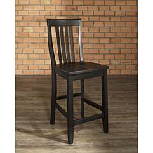 Crosley Furniture School House 2-piece 24" Bar Stool Set - Black