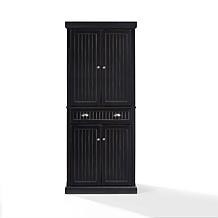 Crosley Furniture Seaside Kitchen Pantry - Distressed Black