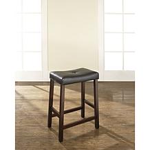 Crosley Furniture Upholstered Saddle Seat 2pc 24" Bar Stools -Mahogany