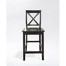 Crosley Furniture X-Back 2-piece 24" Bar Stool Set - Black