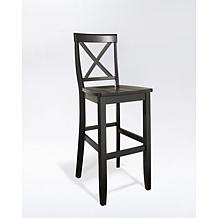 Crosley Furniture X-Back 2-piece 30" Bar Stool Set - Black