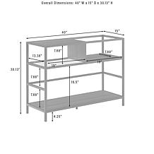 Crosley Provo Record Storage Console Matte Black & Brown