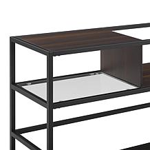 Crosley Provo Record Storage Console Matte Black & Brown