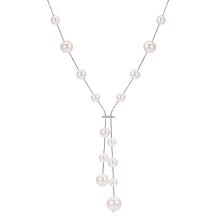 Cultured Freshwater Pearl & Diamond Accent Illusion Lariat Necklace