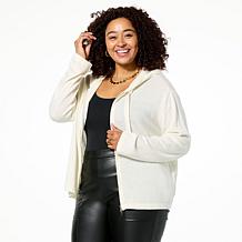 Curations x Amy Morrison Cashmere-Blend Zip-Front Hoodie