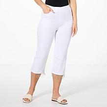 Curations x Debbie Denmon Stretch Denim Crop Bling Jean