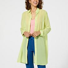 Curations x Nicole Hickl Button-Down Chiffon Duster