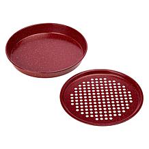 Curtis Stone 2-piece Nonstick Dura-Pan+ Pizza Pan Set